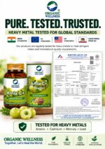 Organic Wellness Amla C+ 90 Veg Capsules certified laboratory test report for heavy metals, purity, and safety standards