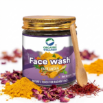 Organic Wellness Face Wash Face Ubtan 75 Gram Bottle product packaging front view showing authentic bottle / tin