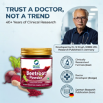 Product highlights and potent herbal formulation of Organic Wellness Beetroot Powder Circulation Support 75 Gram Bottle