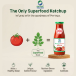 Product highlights and potent herbal formulation of Organic Wellness Moringa Tomato Ketchup 350g