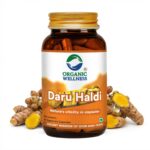 Product presentation, specifications, and details of Organic Wellness Daru Haldi 90 Vegetarian Capsules